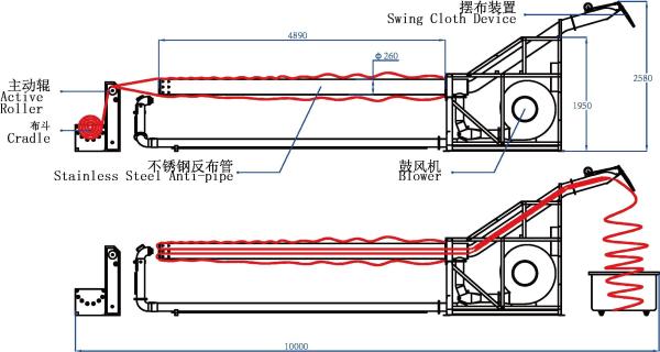 Tubular Fabric Reversing Machine Equipped Powerful Blower And Working Time Saving