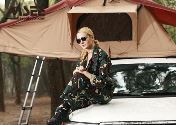 ABS Material Outdoor Camping Tent On Top Of Car , Car Roof Rack Tent Eco Friendly