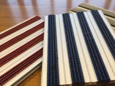 Commercial Entrance Mat , Heavy duty Entrance Matting system, Buffed Rubber Scraper strips.