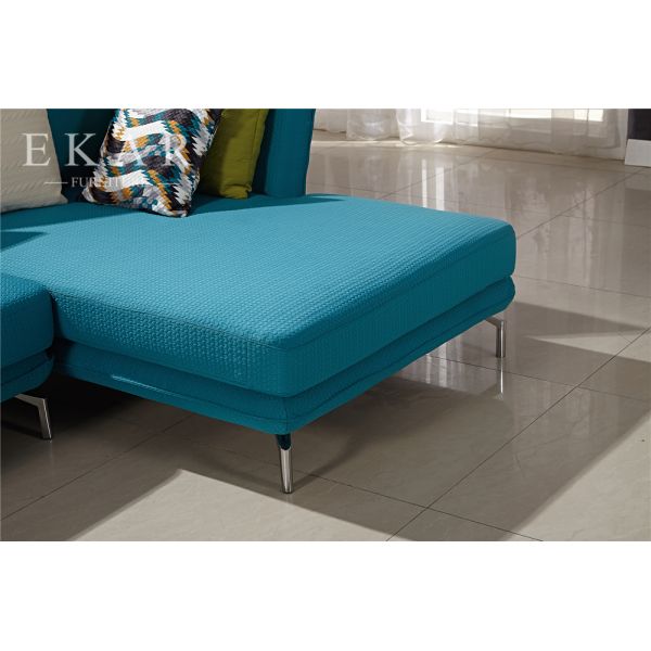 Leather and Fabric 6 Seater Modern Living Room Sofa Set AW-ES17-1733