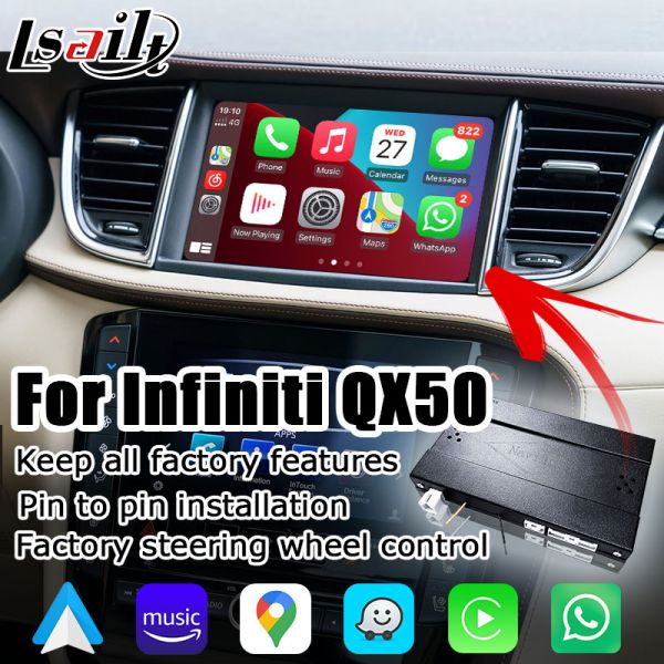 Коробка средств массовой информации беспроводного андроида Carplay автоматическая для подъема 2018 OEM Infiniti QX50