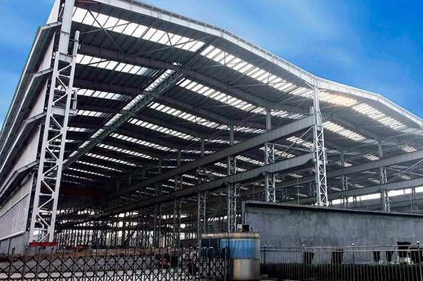 Almacén de estructura de acero galvanizado por inmersión en caliente con revestimiento de pared de lana de roca y revestimiento de imprimación antioxidante