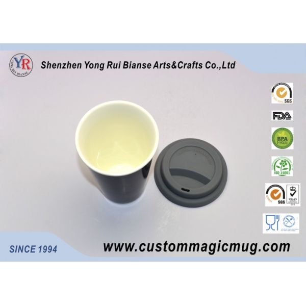 Black Starbucks Ceramic Travel Mug With Lid , Large Ceramic Coffee Mugs