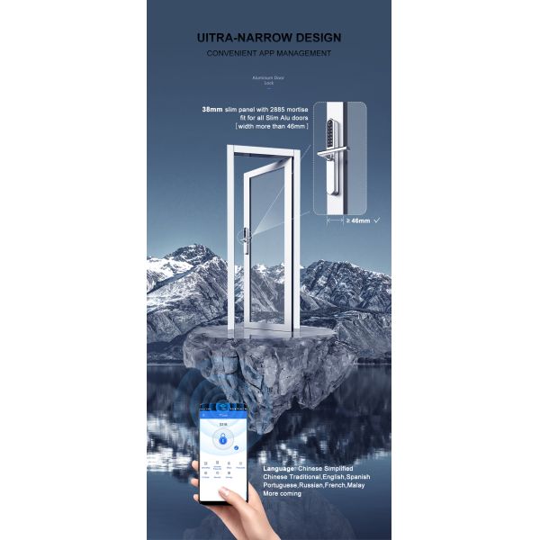 Низкая мощность Консумотион замков замка нержавеющей стали умная биометрическая алюминиевая