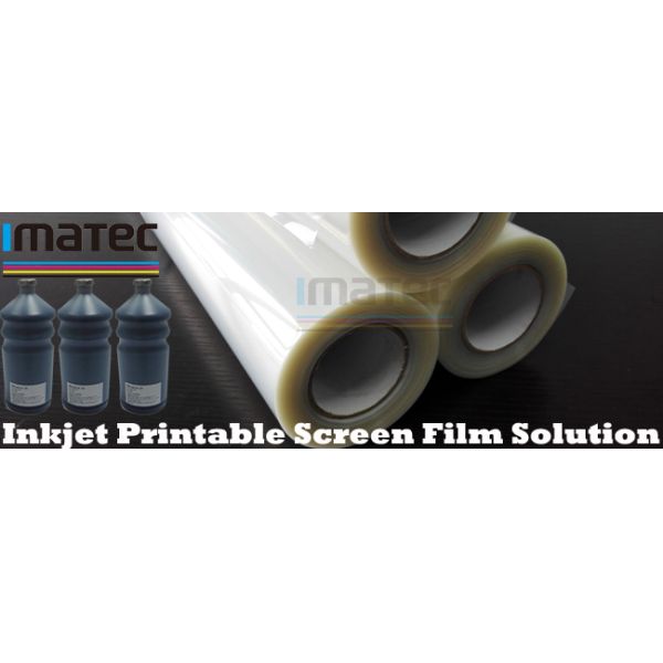 Película del chorro de tinta de la transparencia de la prenda impermeable de la base del ANIMAL DOMÉSTICO de 100 micrones para la impresión de la pantalla