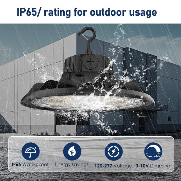 Lâmpada LED Industrial de Armazém 150W 200W 3CCT 150lm/Watt IP65 UL DLC Dimmable OEM ODM