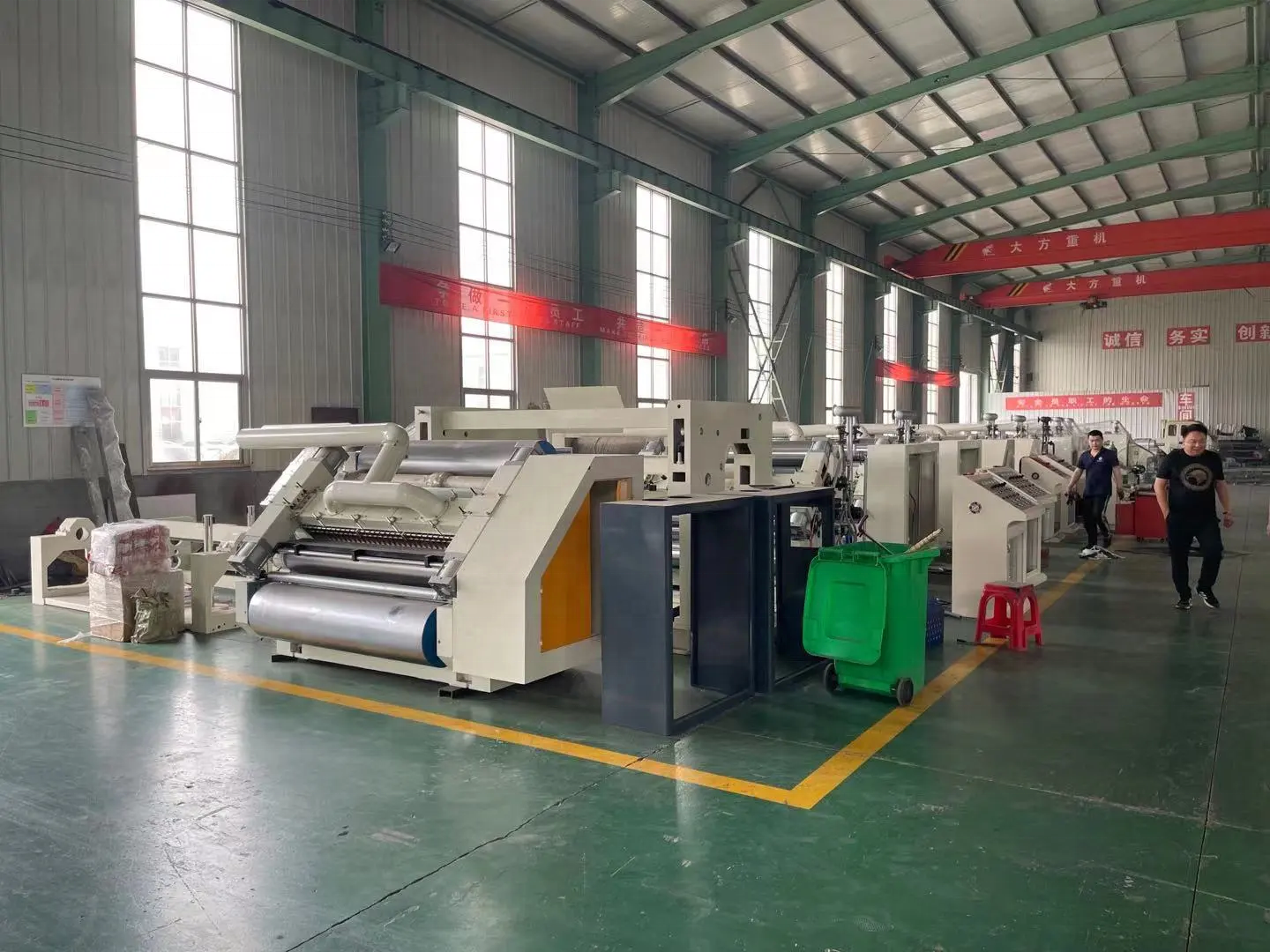 1400/1600/1800/2200 Single Facer Line 2PLY Corrugated Cardboard Production Equipment