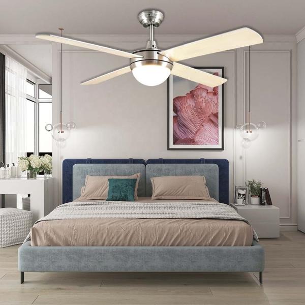 110-240V/50Hz-60Hz 2- 42 polegadas Ventilador de teto moderno com controle remoto e luz LED