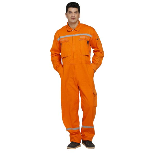 100% Cotton Heavy Duty Work Overalls With Yellow Decorating Reflective Tapes