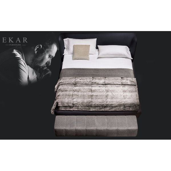 Bed Design Furniture Wooden Fabric 1.8M Bed ZZ-BD001