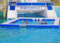 Associação das medusa do oceano da dupla camada que flutua a piscina inflável do mar com rede