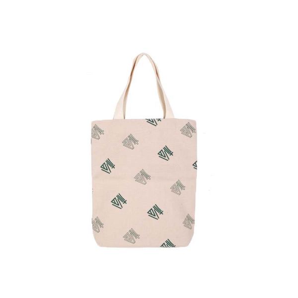 Washable Cotton Canvas Shopping Bags Handled Style Customized Size / Logo