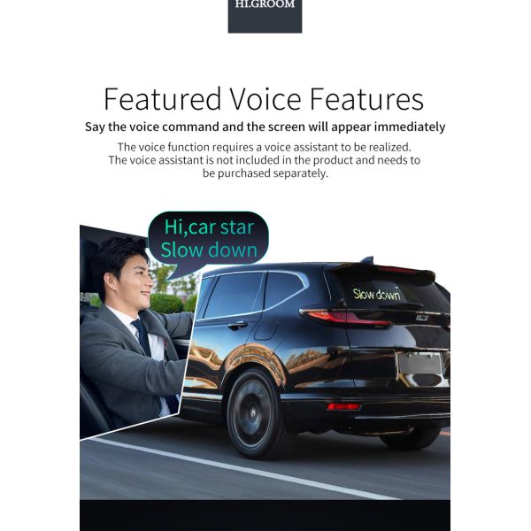 10 Inches Flexible Car LED Display Real Time Custom Animations And Messages