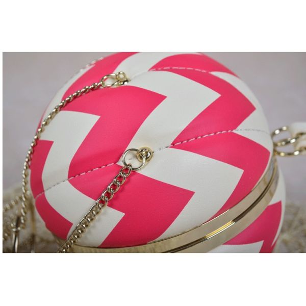 Check hot air balloon creative decorative chain handbag leather clutch female