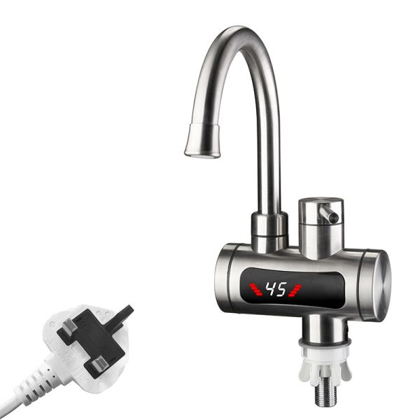 304 Stainless Steel Instant Heating Bathroom Hot And Cold Water Faucet
