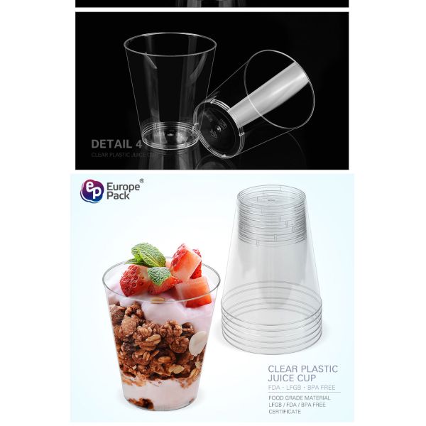 Airline supplies high quality disposable 9oz clear plastic cup