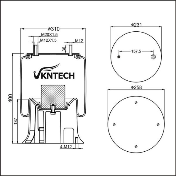 KR 509-25 весны воздуха 4159NP03 OEM стандартный FRUEHAUF SMB Contitech 1DK21B-2 Феникса