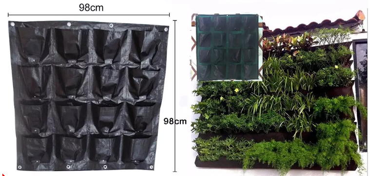 Outdoor Large Capacity Garden Gallon Waterproof Green Lawn PE Woven Waste Bags, Reusable Yard Waste Bags