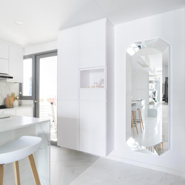 Modern Home Furniture Matte White Melamine Kitchen Cabinet Full Imported From China