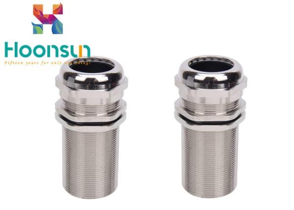 M63 Length Joint Waterproofing Small Cable Gland , Silver Metric Cable Gland