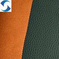Tejido de cuero de PVC artificial 100% poliéster mercerizado de terciopelo Técnicas de apoyo