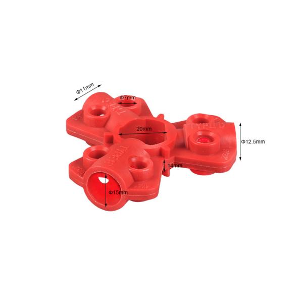 Red PA Plastic Gas Cylinder Valve Pneumatic  Quick-disconnect Lockout Tagout Devices