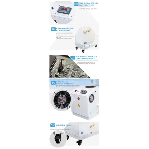 New Arrivals 12kg/h Capacity Greenhouse Printing Textile Humidificador Industrial Humidifier Industrial Ultrasonic Automatic