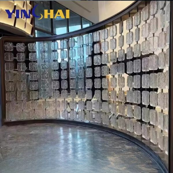 UV Resistant Glass Panel Room Divider High Hardness For Living Room And Dining Room