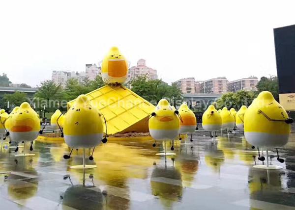Outdoor Plaza Advertising Cartoon Character Statues Fiberglass Lemon Shape Statue