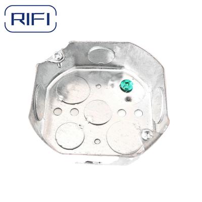 1.5mm espessura Octagonal caixa puxada com 2 parafusos 4 caja de condução octagonal