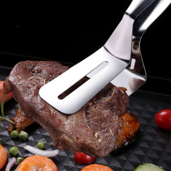 Barbecue Clamp Stainless Steel 3-In-1 Food Tong Multifunctional