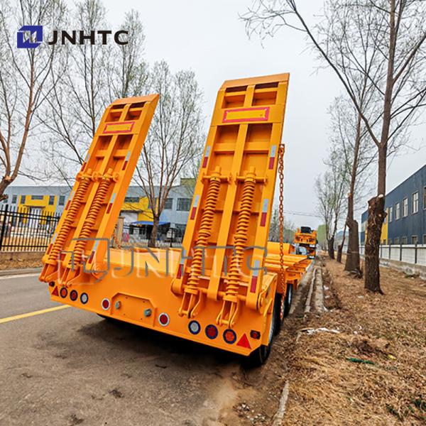 Low Price Factory Heavy Duty 60 80 Tons Lowbed Truck Semi Trailer