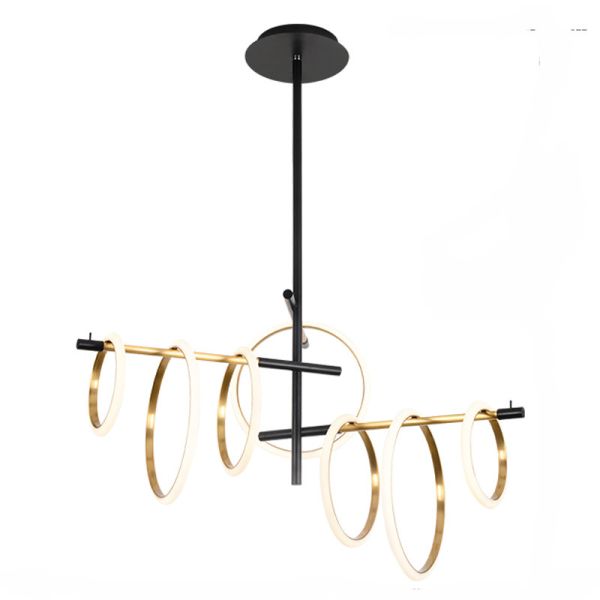 Postmodern LED Magnetic attraction pendant lamp Novelty living room Ring Chandelier(WH-MI-232)