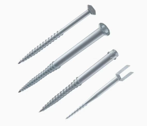 Helical Screw Piles Bolt Head Ground Anchor Spiral Ground Anchor Drill 