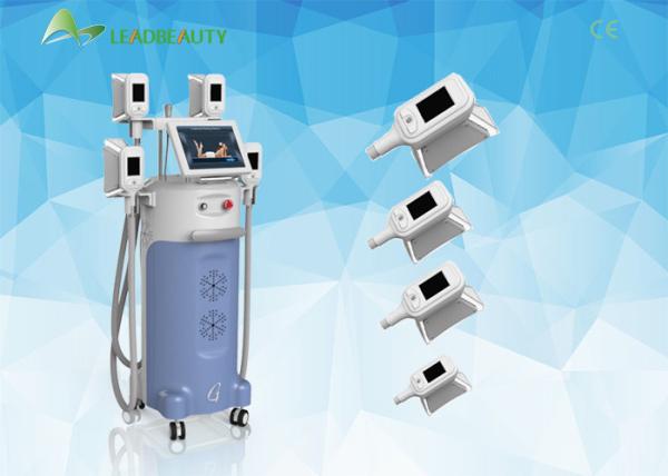 4 Handles Weight Loss Cryolipolysis Slimming Machine / Body Shaping Fat Burner Equipment