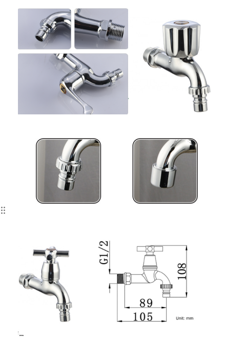 Современные краны для стиральной машины из пластика ABS Chrome Bibcock