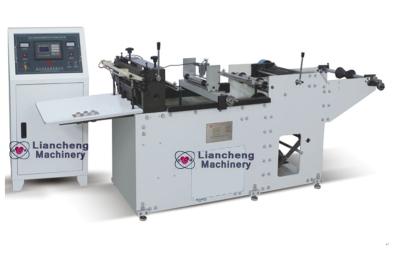 PVC label sleeve water bottle production line LC-350C High speed cutting machine Perforation(horizontal+vertical)