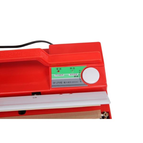 27cm SF-270 Red Color Manual Plastic Hand Press Sealer for Sealing Machine Performance