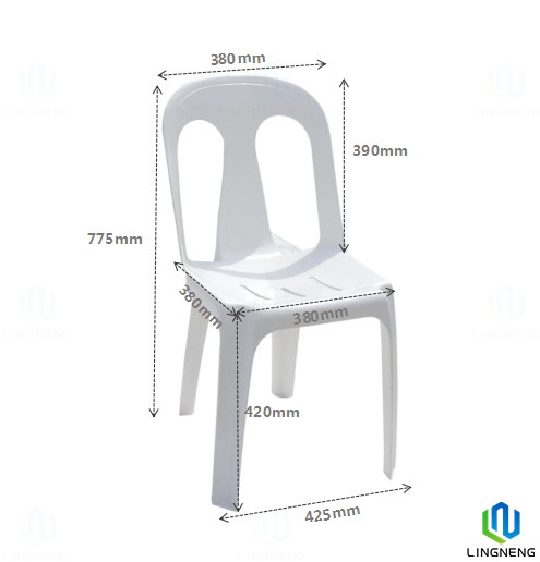 Nestable Armless Plastic Chair Ergonomic Plastic Dinning Chair