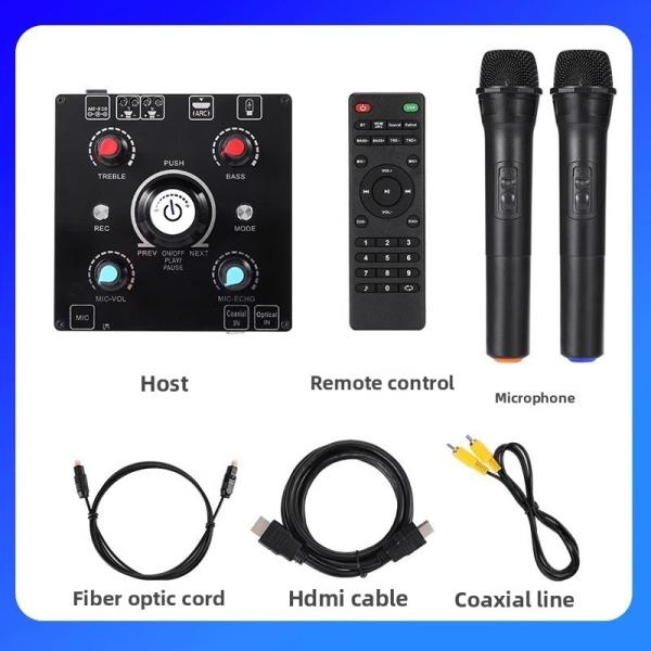 2.0 Channel High-Power 100W Wireless Karaoke Amplifier BT Lossless Decoding HDML ARC Optical Fiber Coaxial Electronics Stock