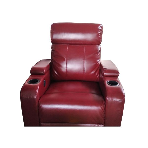 Двойная софа посадочных мест театра Реклинер, подлокотник софы театра установлен