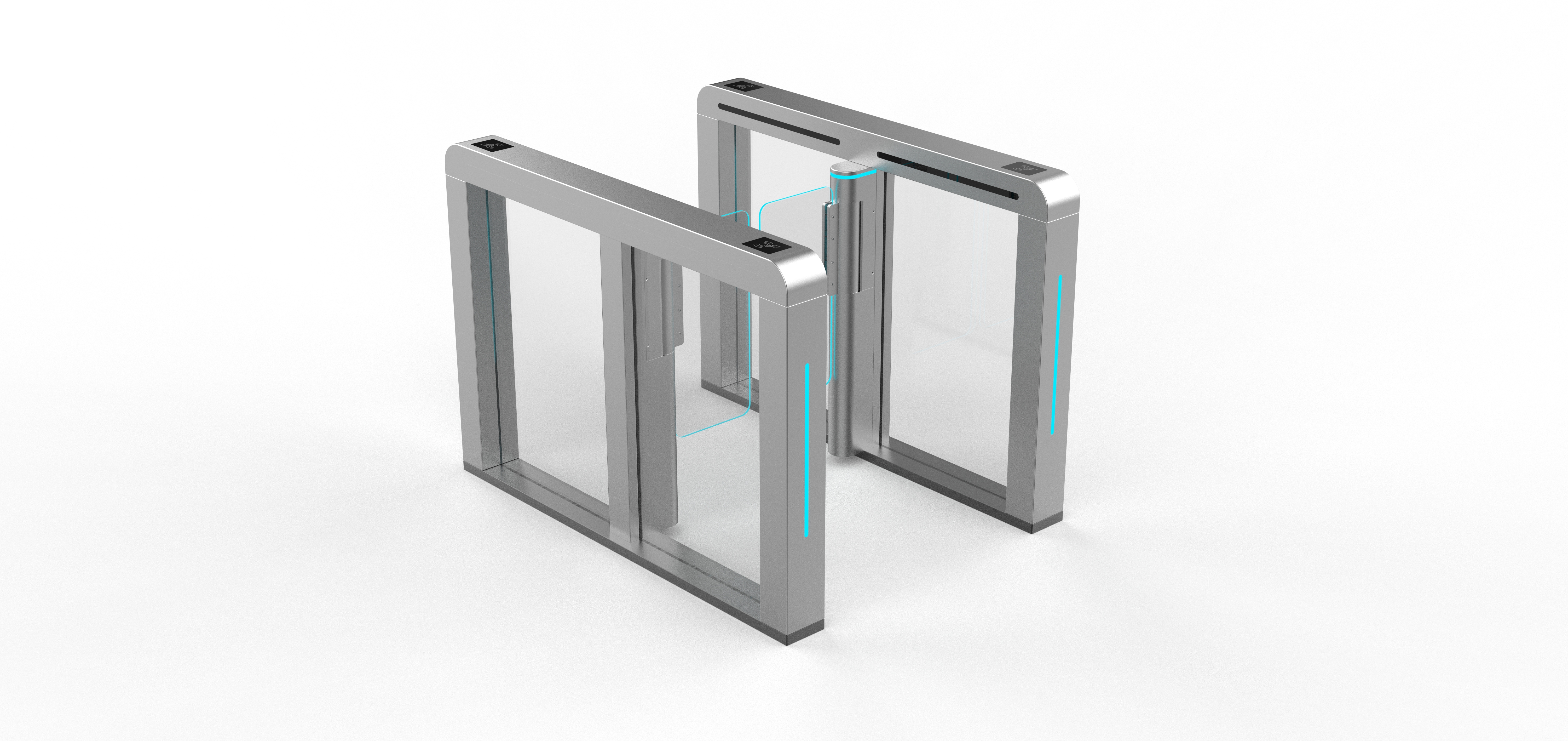 Smart Speed Gate Turnstile For Supermarket Stainless Steel QR Reader