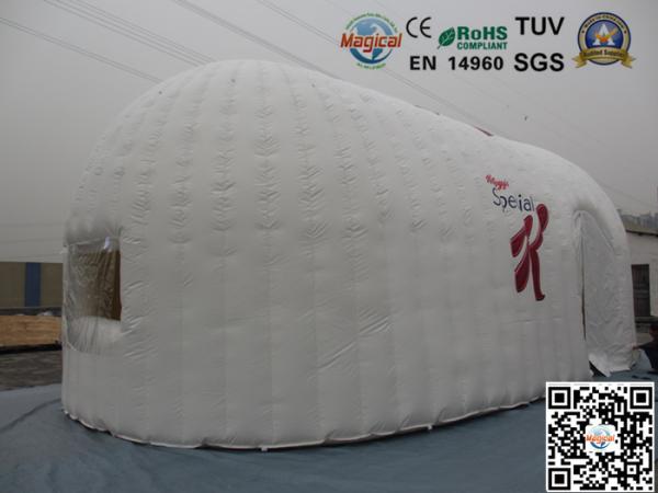 12m White Oxford Bubble Inflatable Camping Tent Family For Banquet