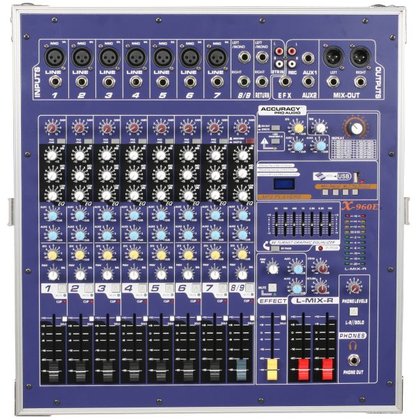 9 channel Professional Audio Mixer mixing console PM1300USB 550W*2 Air-box type