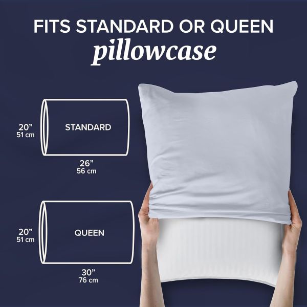 Molded Hotel Collection Bed Pillows Set of 2 Standard / Queen Size for Side Sleepers