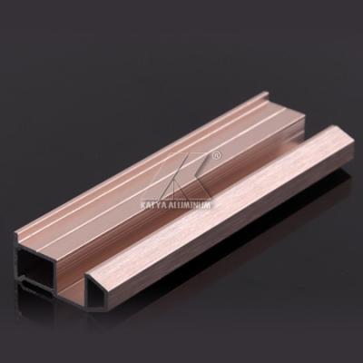 Rose Gold Curtain Rod Material OEM Cabinet Wardrobe Frame Aluminum Material