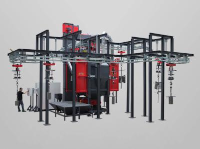 Mn65 Cr20S Hanger Type Shot Blasting Machine For Lpg Gas Cylinder