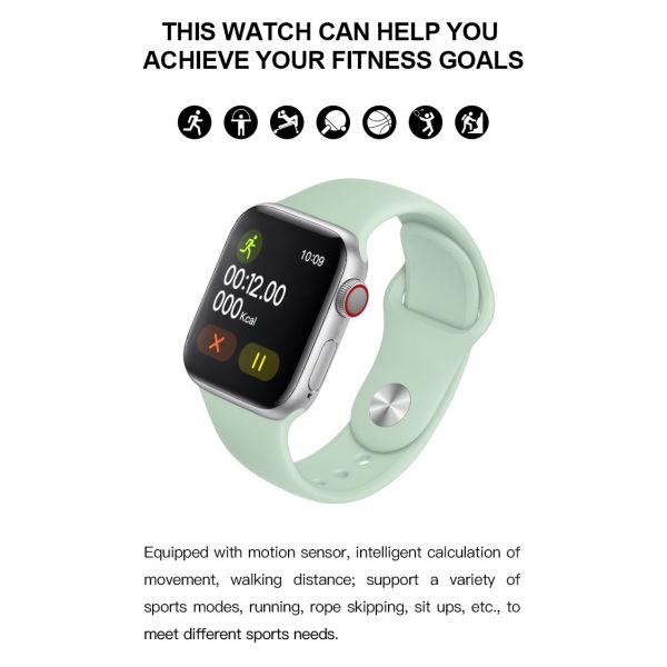 2020 умный аудиоплеер звонка ремня дозора T500 44MM для человека FK88 женщин SmartWatch дозора PK IWO телефона Android IOS Яблока