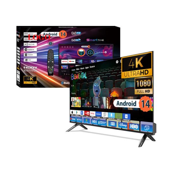 Frameless TV 32 40 50 55 65 Inch 4K UHD Android LED Ultra Thin