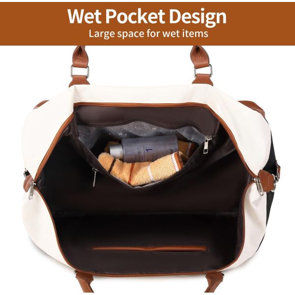 Cavas Weekender Carry on Duffel Travel Bag with Leather Shoes Compartment for Men